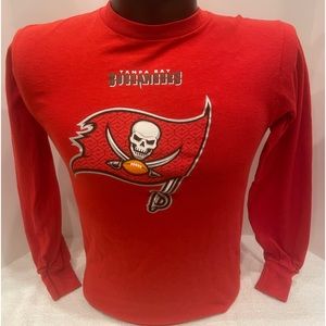 Adult Sz S Tampa Bay Buccaneers long sleeve shirt. Bucs red color. 100% cotton